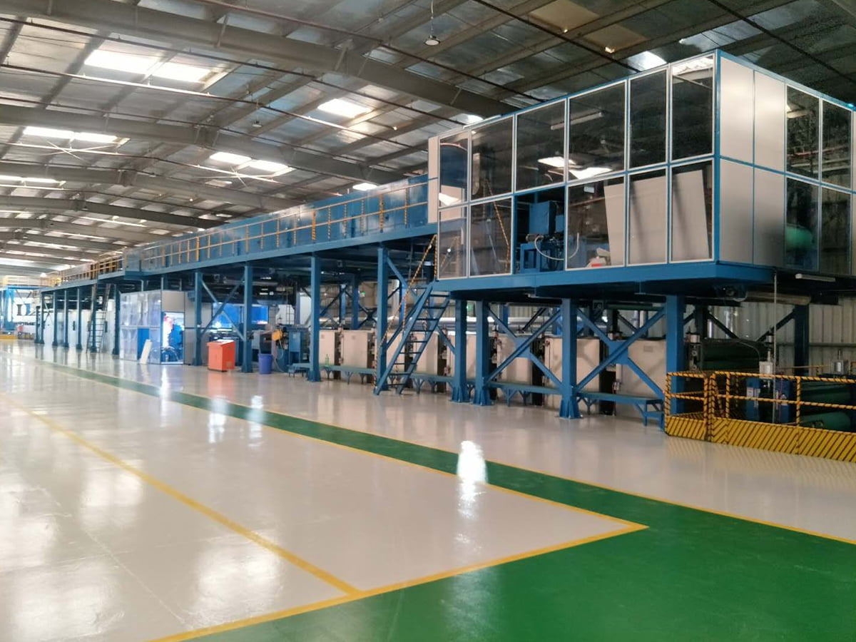 Ligne de revêtement et d'impression de bobines d'aluminium/acier
